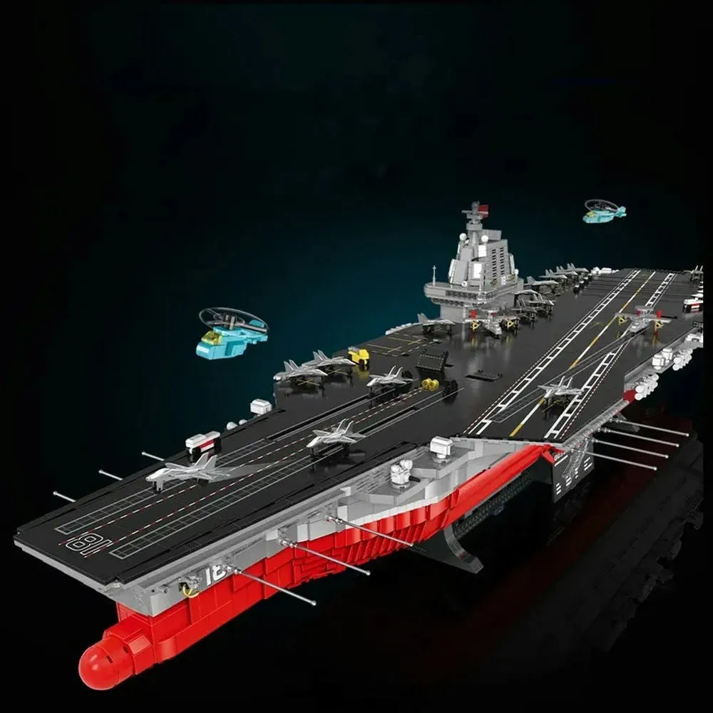 MOC Navy 003 Military Fujian Aircraft Carrier Bricks Toy