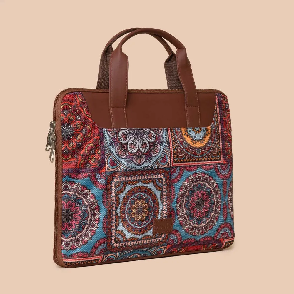 Multicolor Mandala L-Zippered Laptop Sleeve