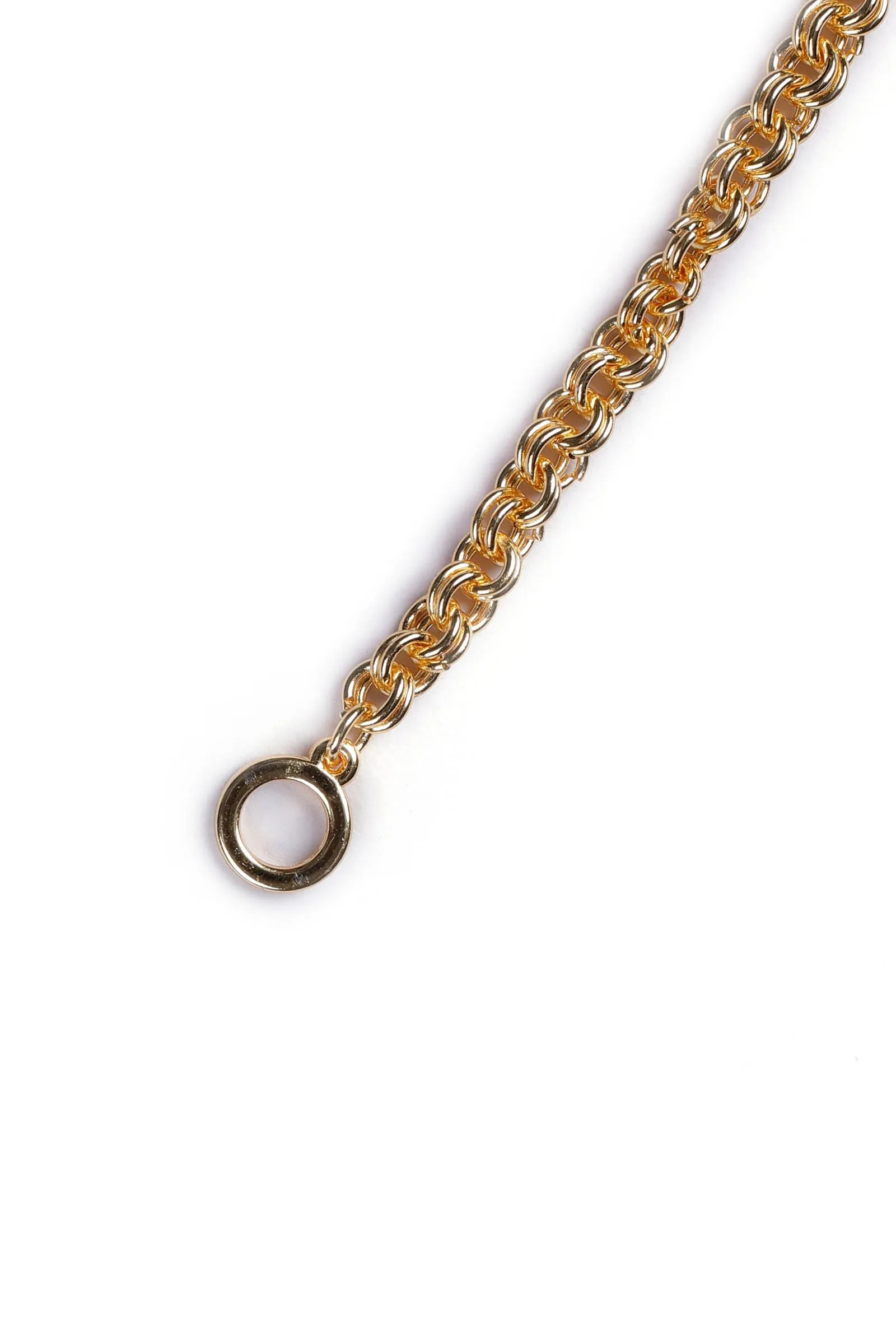 Nasir Twisted Gold Chain Brass Bracelet