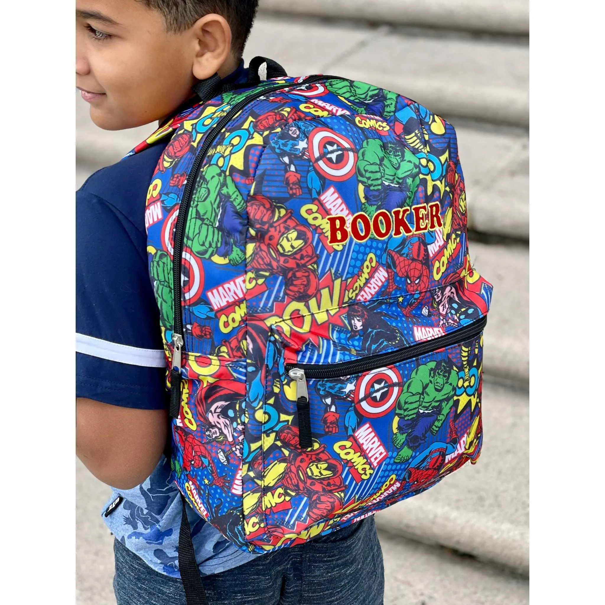 Personalized Embroidered 16 Inch Marvel Heroes Backpack