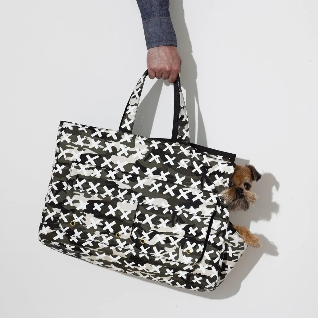 Pet Carrier: Camo X Travel Tote in White