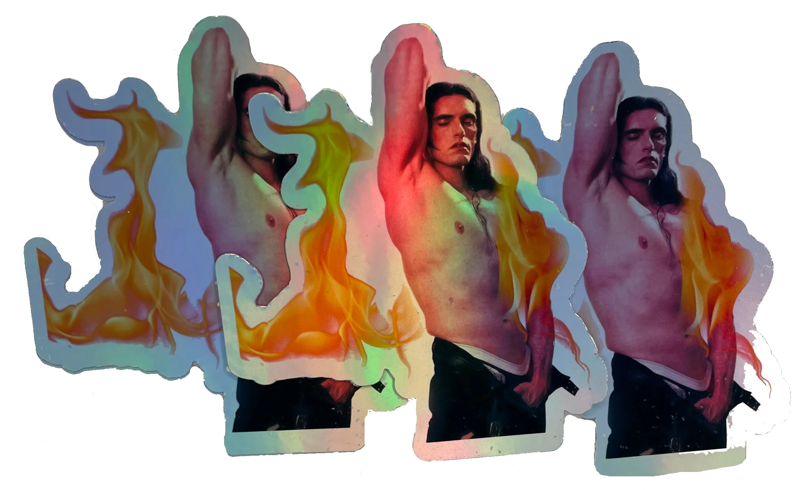 Peter Steele (Fire) Cut Vinyl Holographic STICKER