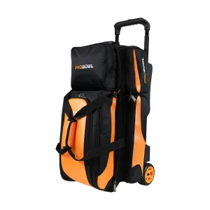 Pro Bowl Triple Tote Deluxe Bowling Bag - Orange