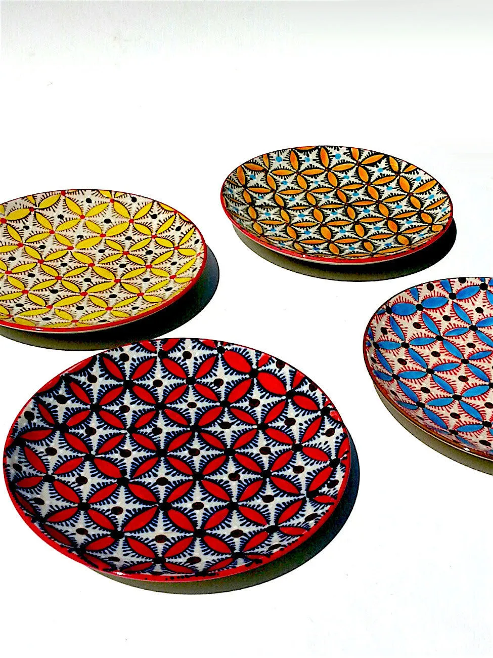 Salad Plate Mosaic Design Set Of 4