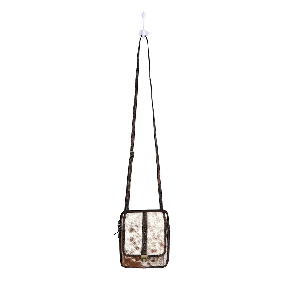 Santa Mesa Mini Leather & Hairon Bag in Light Hair-on Hide