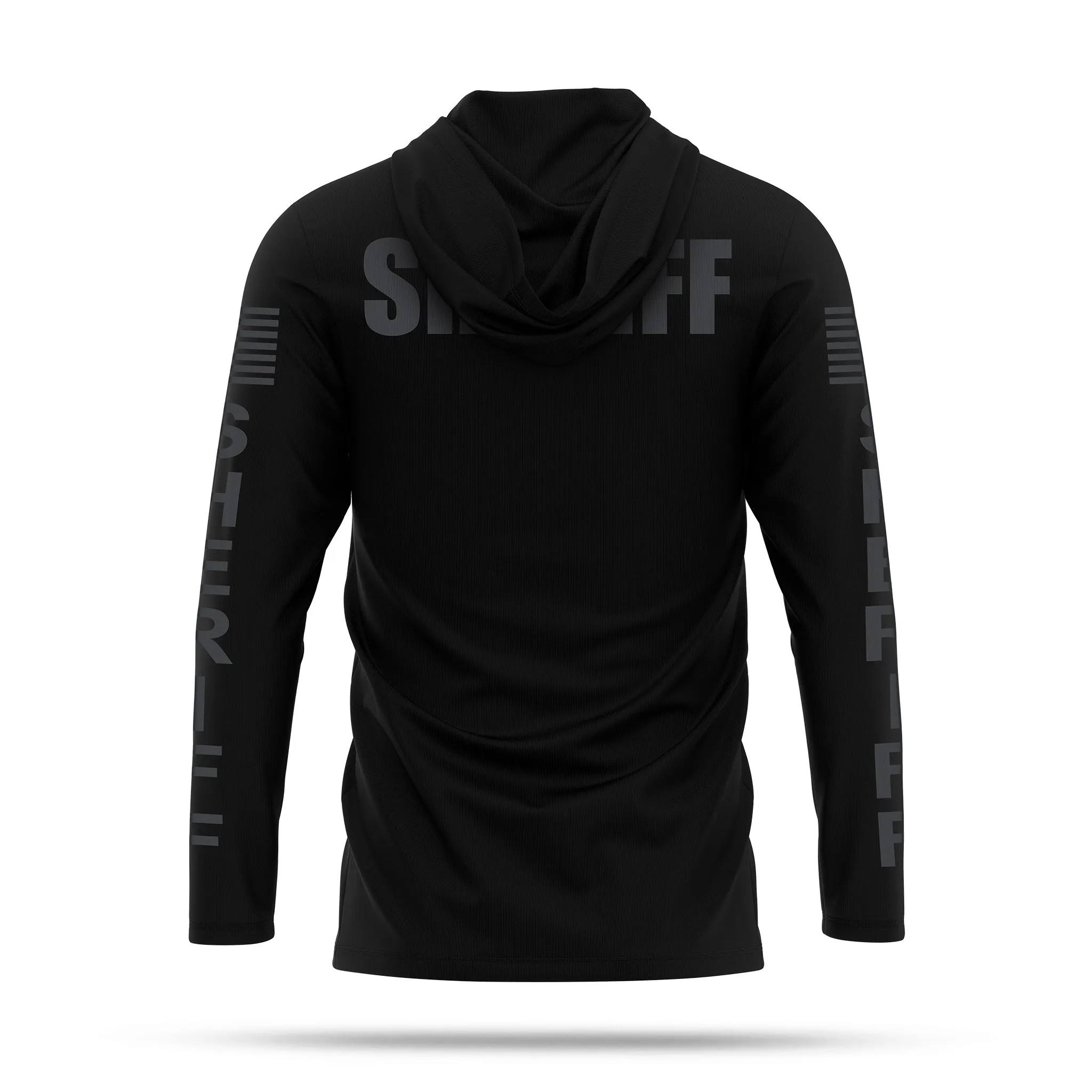 [SHERIFF] Men's Performance Hooded Long Sleeve [BLK/BLK]