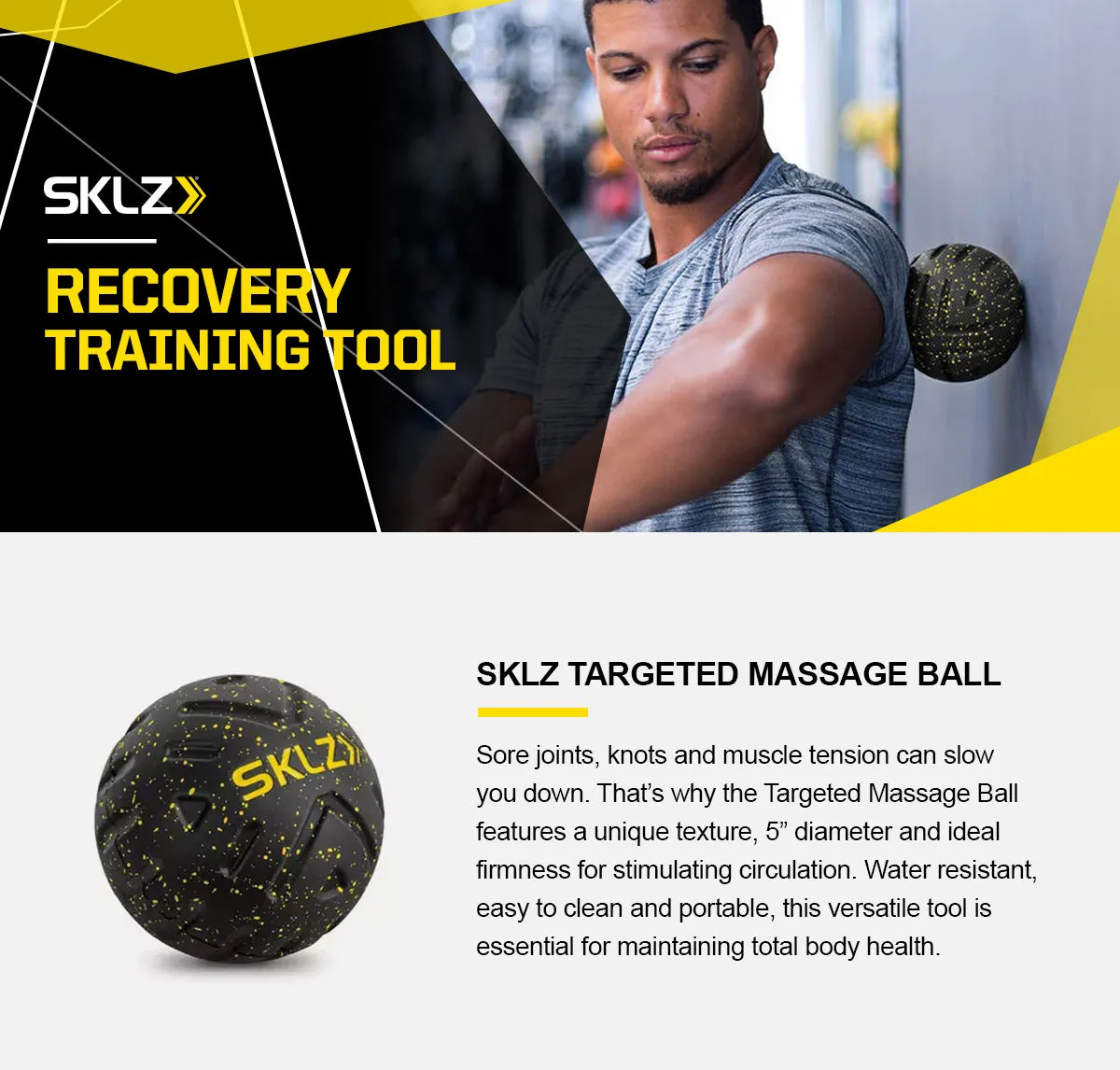 SKLZ Targeted Massage Ball- Deep Tissue Massage Roller