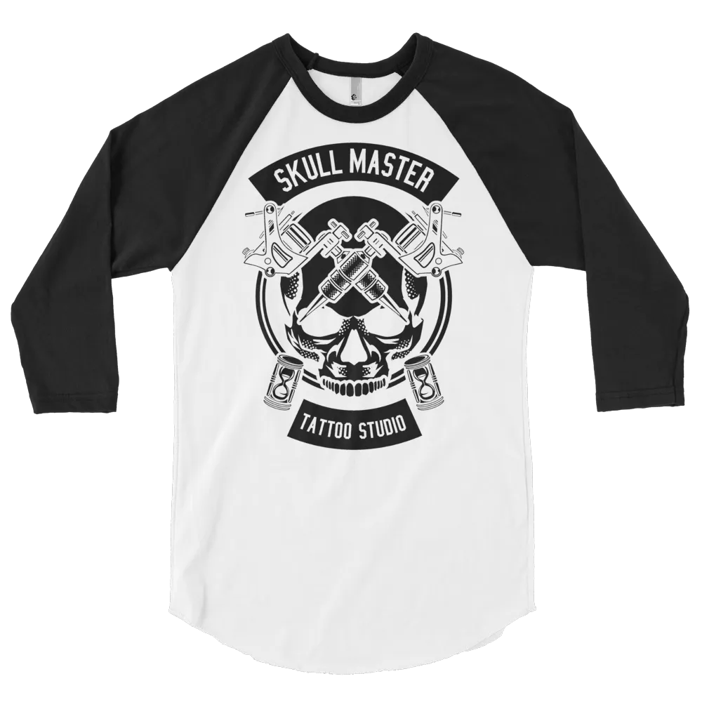 SKULL MASTER INK  RAGLAN TSHIRT