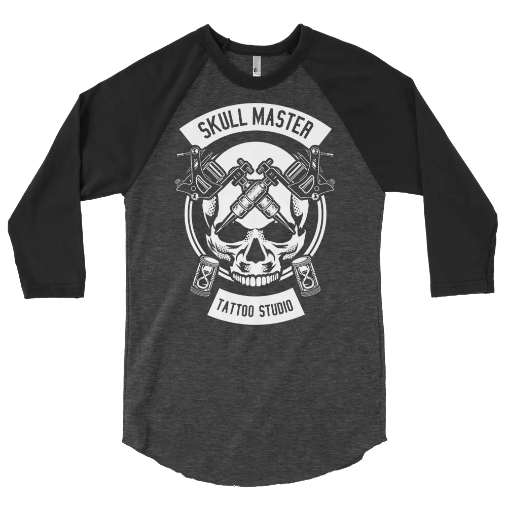 SKULL MASTER INK  RAGLAN TSHIRT