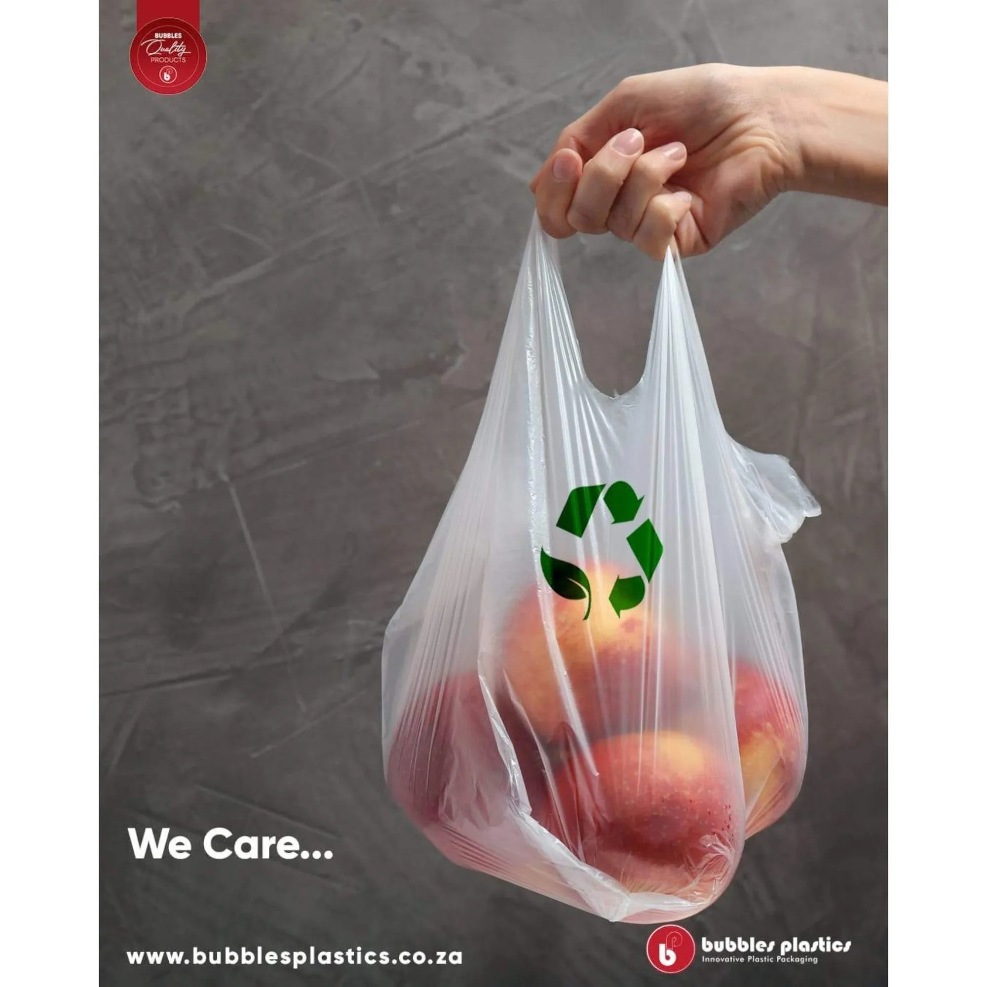 Small Mini Plastic Carrier Bags 11L Clear VTC Recycle 250pack