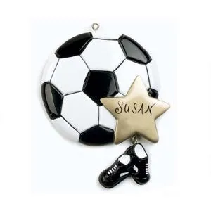 Soccer Ball personalised Christmas tree ornament - 35