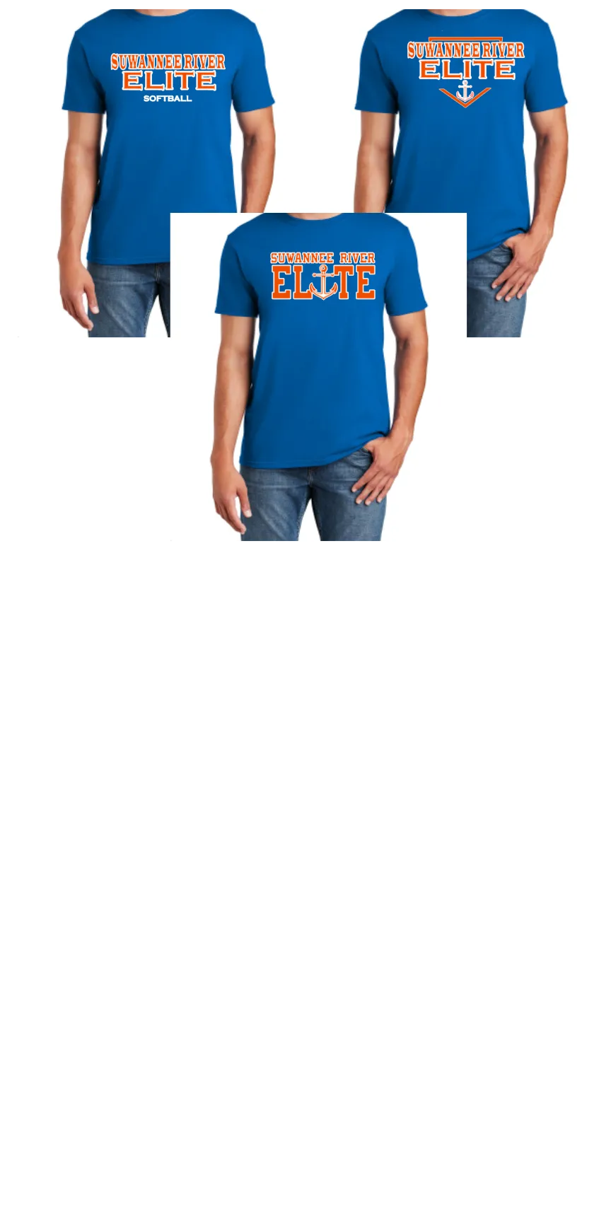 SUWANNEE RIVER ELITE SOFT  STYLE COTTON TEE SS ROYAL