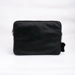 The Folio Sleek Slim Black Leather Laptop Bag