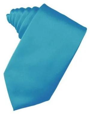 Turquoise Luxury Satin Necktie