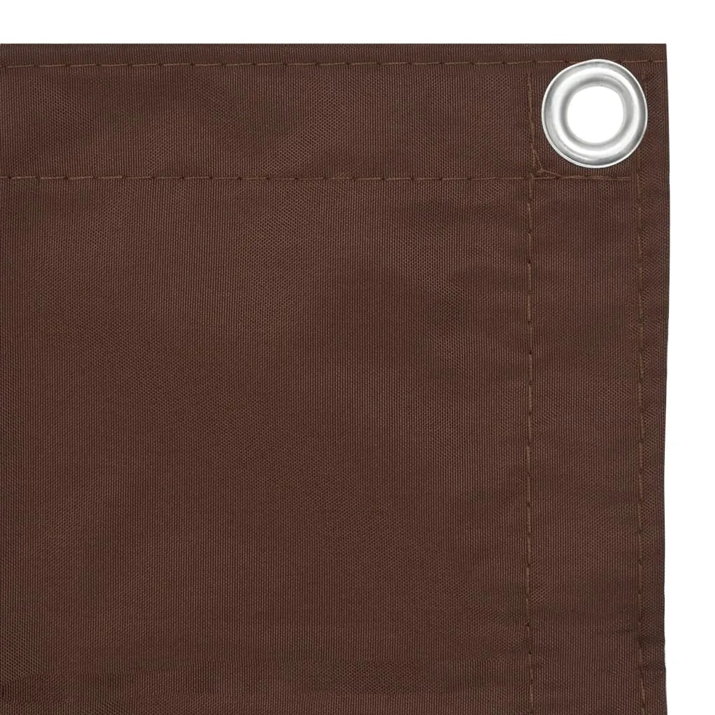 vidaXL Balcony Screen Brown 75x500 cm Oxford Fabric