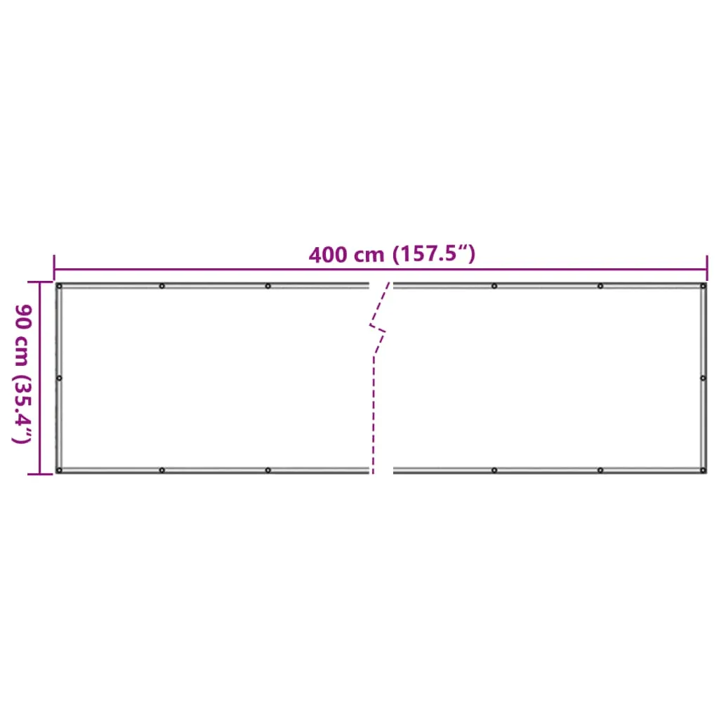 vidaXL Balcony Screen Oxford Fabric 90x400 cm Beige