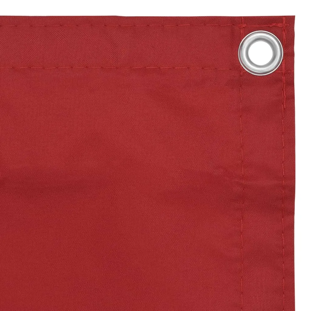 vidaXL Balcony Screen Red 75x500 cm Oxford Fabric