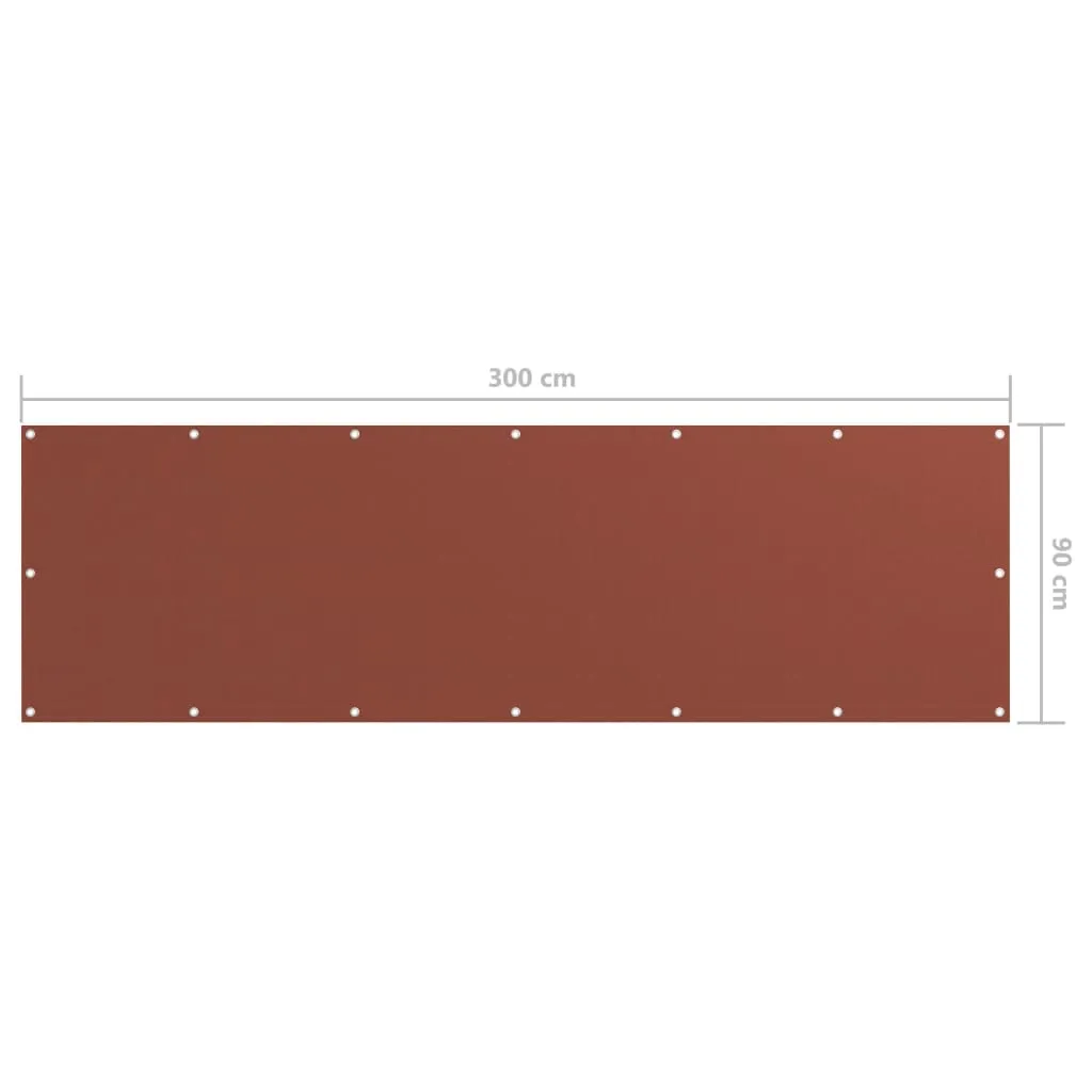 vidaXL Balcony Screen Terracotta 90x300 cm Oxford Fabric