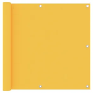 vidaXL Balcony Screen Yellow 90x600 cm Oxford Fabric