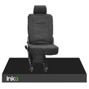 VW Transporter T5, T5.1 2nd Row Single INKA Tailored Waterproof Seat Cover Black MY-03-15