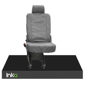 VW Transporter T5, T5.1 2nd Row Single INKA Tailored Waterproof Seat Cover GREY MY-03-15