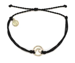 Wave Gold Bracelet Black