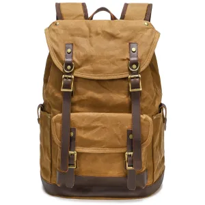 Waxed Canvas Backpack Waterproof for Outdoor