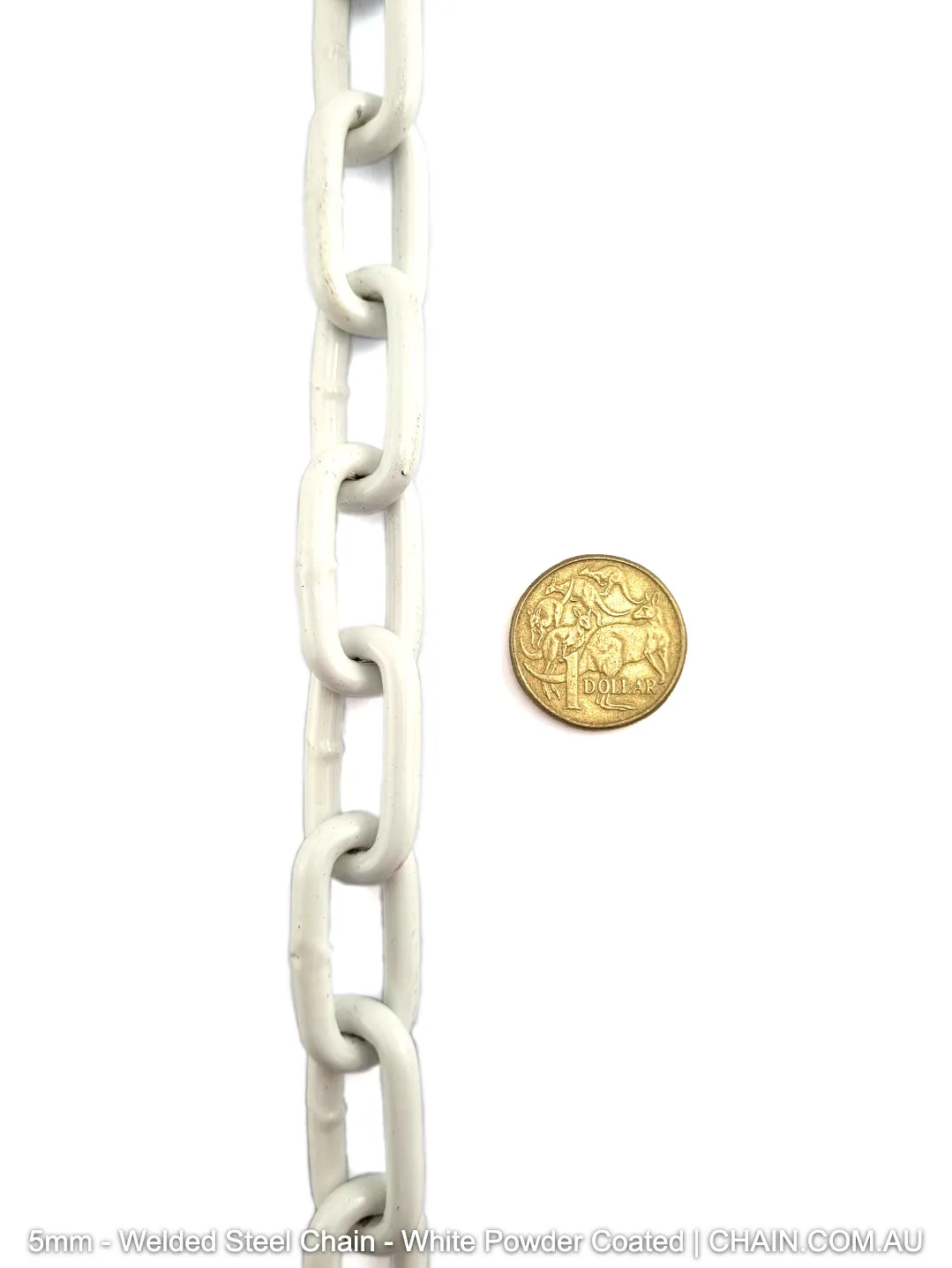 Welded Steel Chain - White Powder Coated