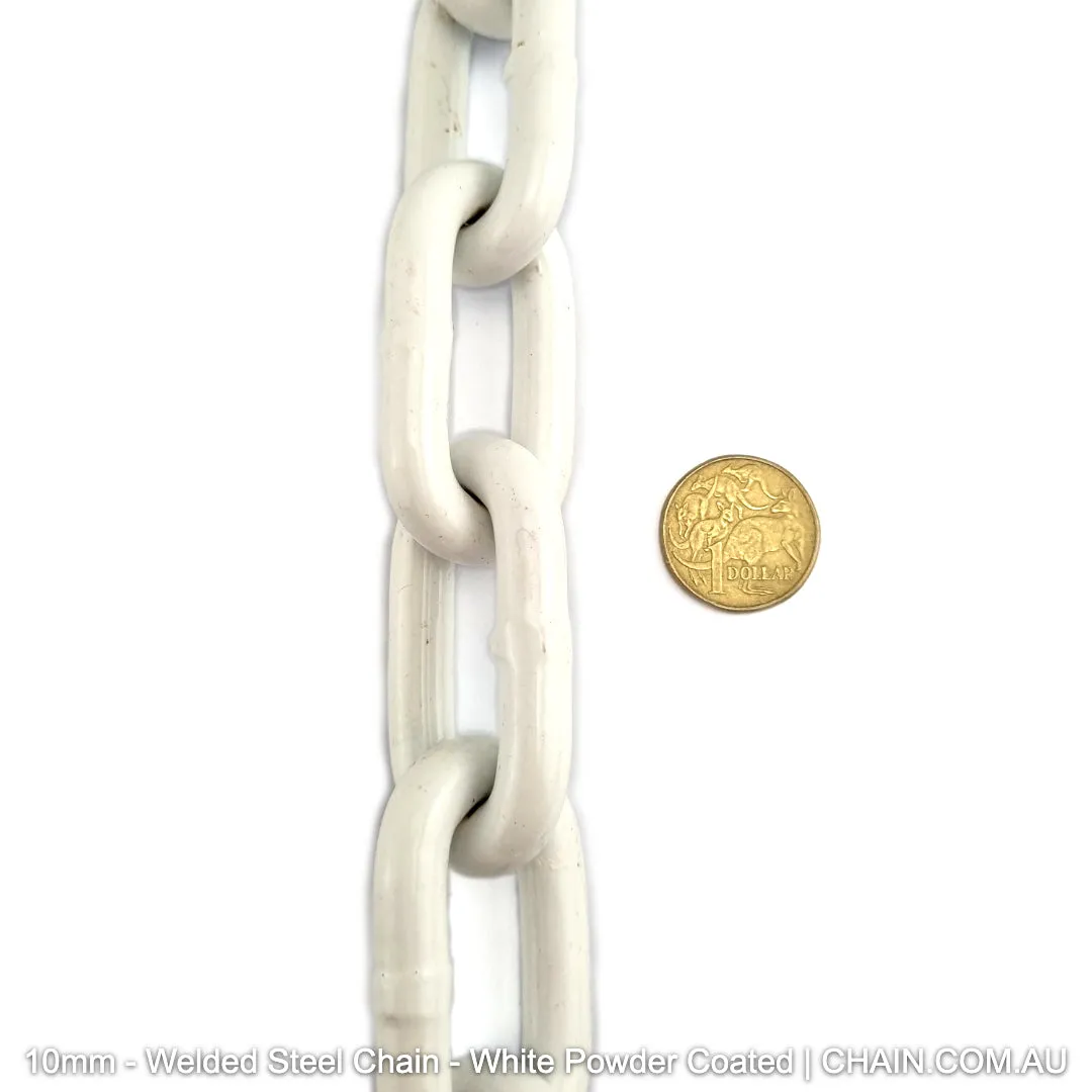 Welded Steel Chain - White Powder Coated